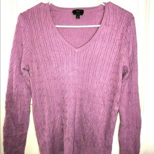 Talbots Petite Medium Pink Pima Cotton Sweater